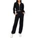 Women's Hooded Zip-Up Tracksuit Set – Casual Sporty Outfit For Spring & Fall With Adjustable Hood & Zipper_voghion.com