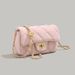 Borsa a tracolla elegante New Tide 2025 con catena a rombi e palline in oro rosa_voghion.com