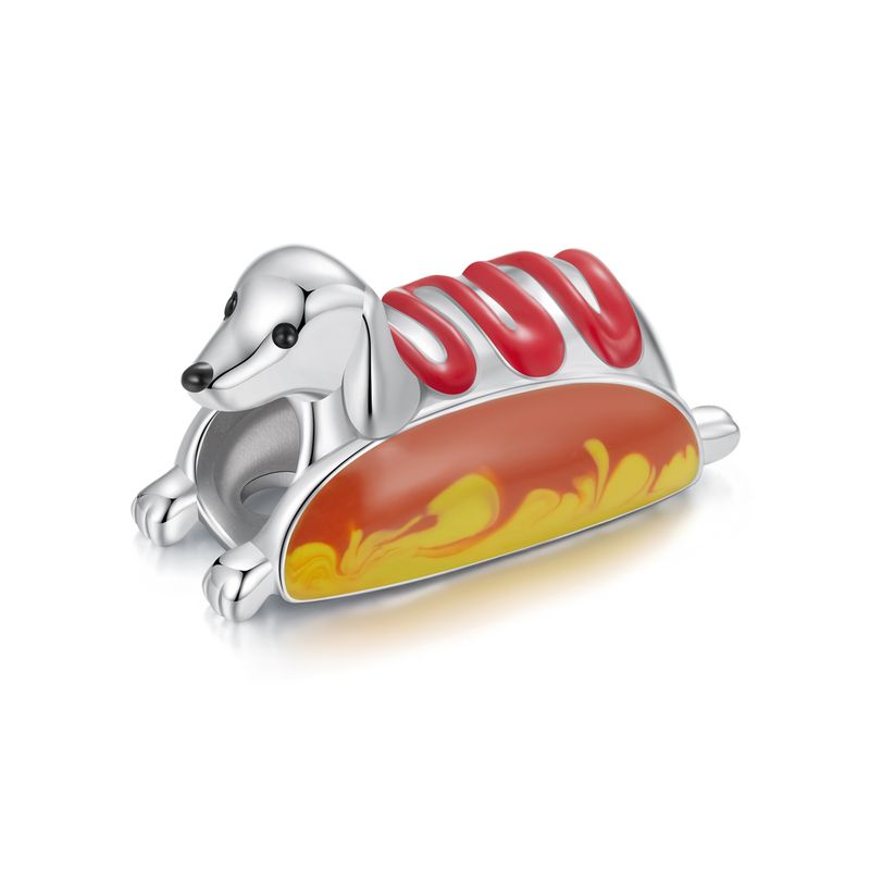 Γούρι για χοτ ντογκ, dachshund, ασημένιο_voghion.com