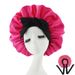 Cross-Border European And American Trend Solid Color Tie Sleep Elastic Wide-Brim Satin Bow Round Hat Hair Protection_voghion.com