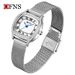 Women's Retro Scale Waterproof Quartz Watch With Diamond Simple Female Student Watch_voghion.com