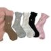 Women's & Men's Knit Wool Socks With Lace Trim And Heart Embroidery, Medium Cuff, Thick Warm Winter Socks For Daily Wear, Cozy And Stylish_voghion.com