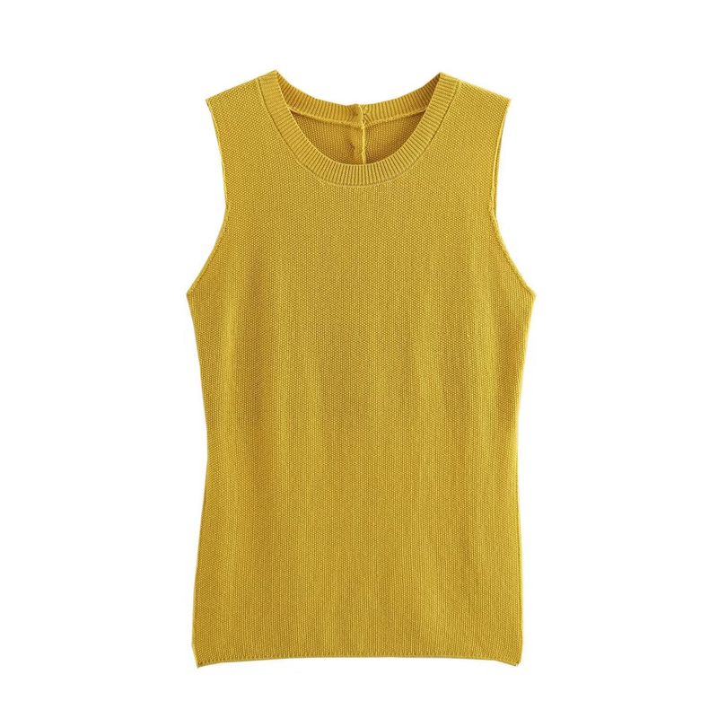 Vêtements pour femmes 2024 été nouvelle mode de rue devant long dos court pull tricoté_voghion.com