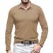 Klassisches Langarm-Poloshirt für Herren – bequemes und stylisches Freizeitoberteil für Herbst und Winter (mehrere Farben und Größen)_voghion.com