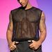 Gilet en résille pour hommes, gilet en maille transparente, sens de la perspective pour hommes, gilet en maille respirante en forme de I, tendance pour garçons_voghion.com
