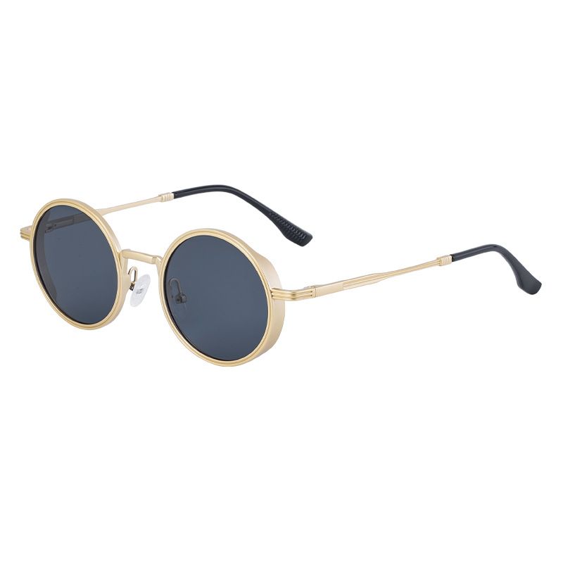 New Fashion Round Frame Sunglasses For Men Retro High End Sunglasses For Men_voghion.com