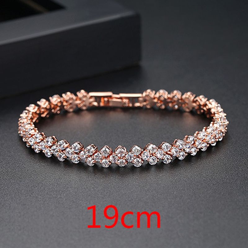 Charm Bracelets Roman Love Bracelet Fashion Zircon Women's Bracelet Gemstone Bracelet Gift Jewelry_voghion.com