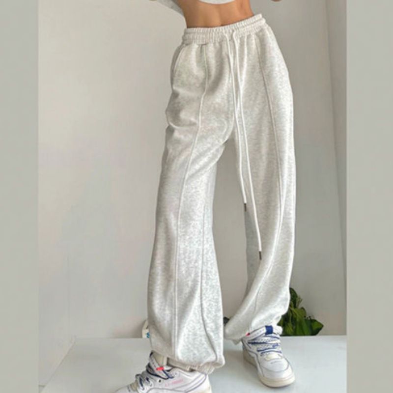 Women's Clothing Velvet Sweatpants Hottie Trendy Sports Pants Leggings High Street Loose Casual Trousers_voghion.com