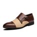 Fashion Buckle Casual Men's Business Formal Leather Pointed Monk Shoes 47 Extra Large Size 48_voghion.com