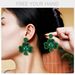 St. Patricks Day grüne Klee Ohrringe modische Persönlichkeit übertriebenes Design Damen Ohrringe_voghion.com