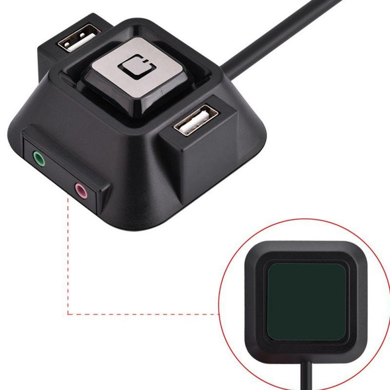 1.2m Desktop PC Button Practical Wear-resistant ABS Computer Reset Switch Block Extender for Office_voghion.com