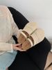 Niche Handmade Woven Closed-Toe Half Slippers Summer Outdoor Korean Style Thick-Soled Slip-On Lazy Mules Single Shoes_voghion.com
