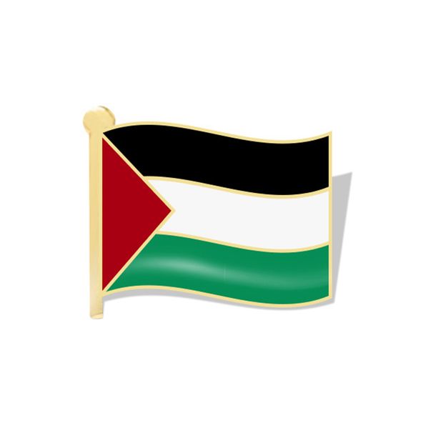 Yamaler Palestine Brooch Palestine National Flag Color Matching Smooth Polished Anti-slip Wear-resistant Corruption Resistant_voghion.com