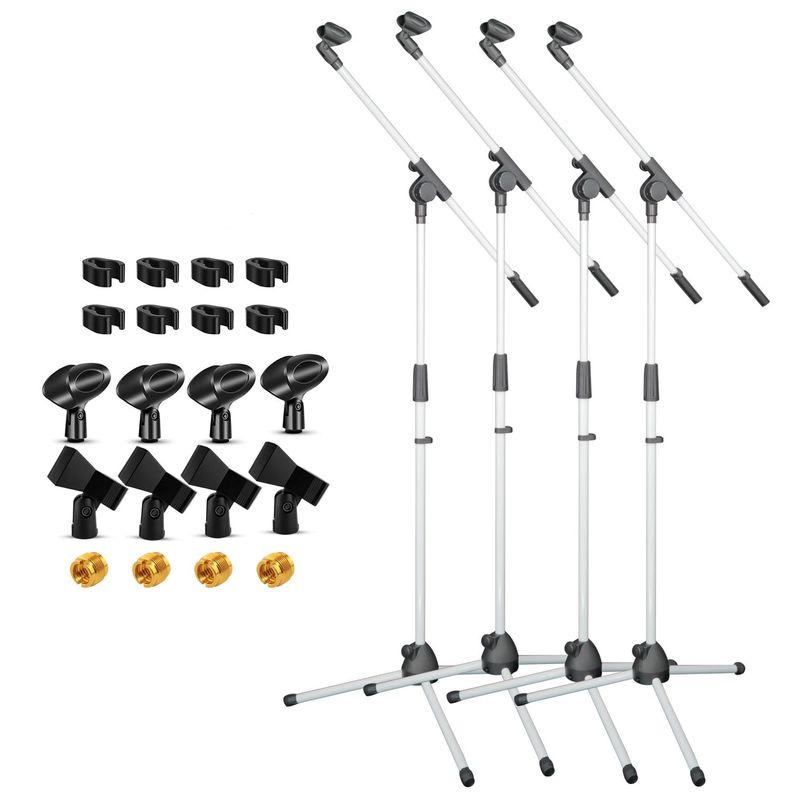 5 Core Tripod Mic Stand Floor 4Pcs Adjustable 18 To 72 Inches Sturdy Boom Arm Holder Microphone Stands Pedestal Para Microfono For Singing_voghion.com