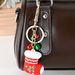 Santa Claus Christmas Socks Bell Keychain Cartoon Cute Doll Bag Pendant Small Gift_voghion.com