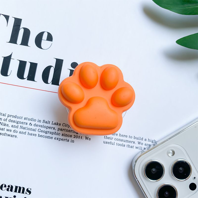 Supporto per airbag per telefono cellulare con adesivo elastico a forma di zampa di gatto, superficie satinata a tinta unita, supporto pigro e_voghion.com