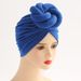 Muslim solid color ethnic Baotou hat three-dimensional twist ball turban hat Indian hat_voghion.com