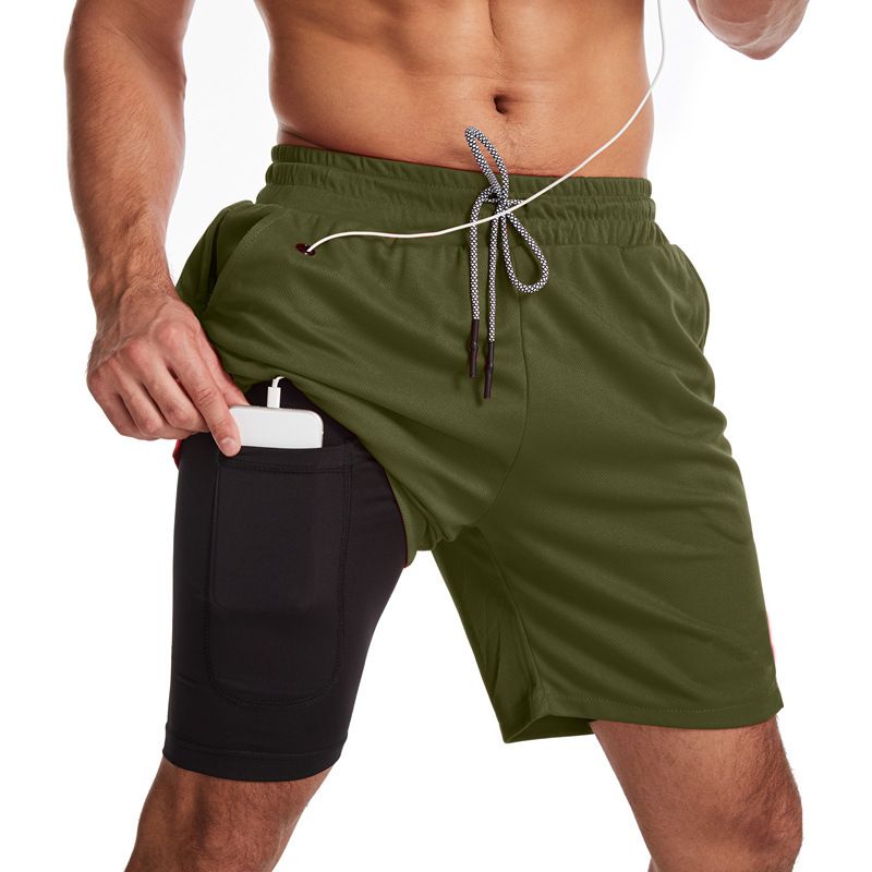 2-in-1 hardloopshorts voor heren - 5-inch snel drogende mesh voering voor fitnesstrainingen en joggen_voghion.com