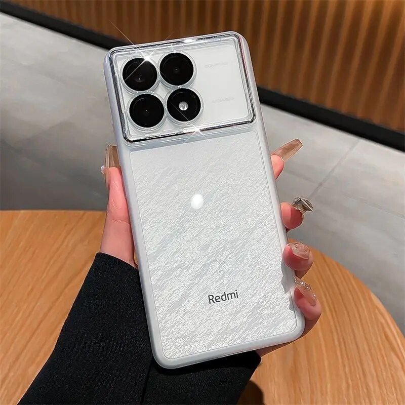 Xiaomi POCO M6 Pro Soft TPU Mirror Lens Protective Back Case For xiaomi poco m6pro 4G Full Cover Phone Shell_voghion.com