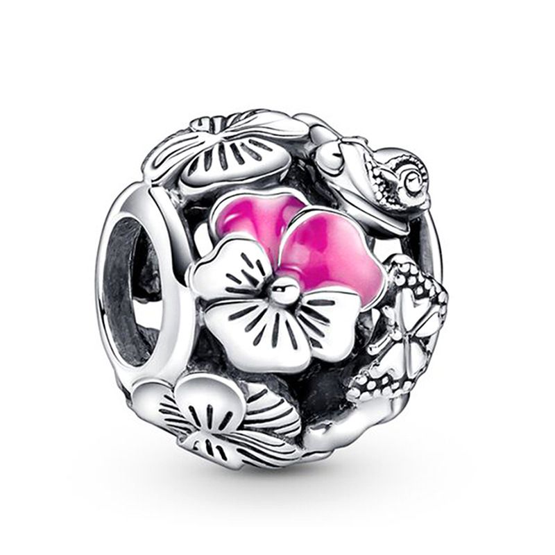 Jewelry Findings & Components Classic Pink Mom Pendant Alloy Happy Birthday Beaded DIY Bracelet_voghion.com