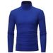 2Pcs Herbst Winter Herren Thermo-Unterwäsche Basic Bottoming Plain T-Shirt Slim Fit Rollkragenpullover Thermo Unterhemd Männliche Tops_voghion.com