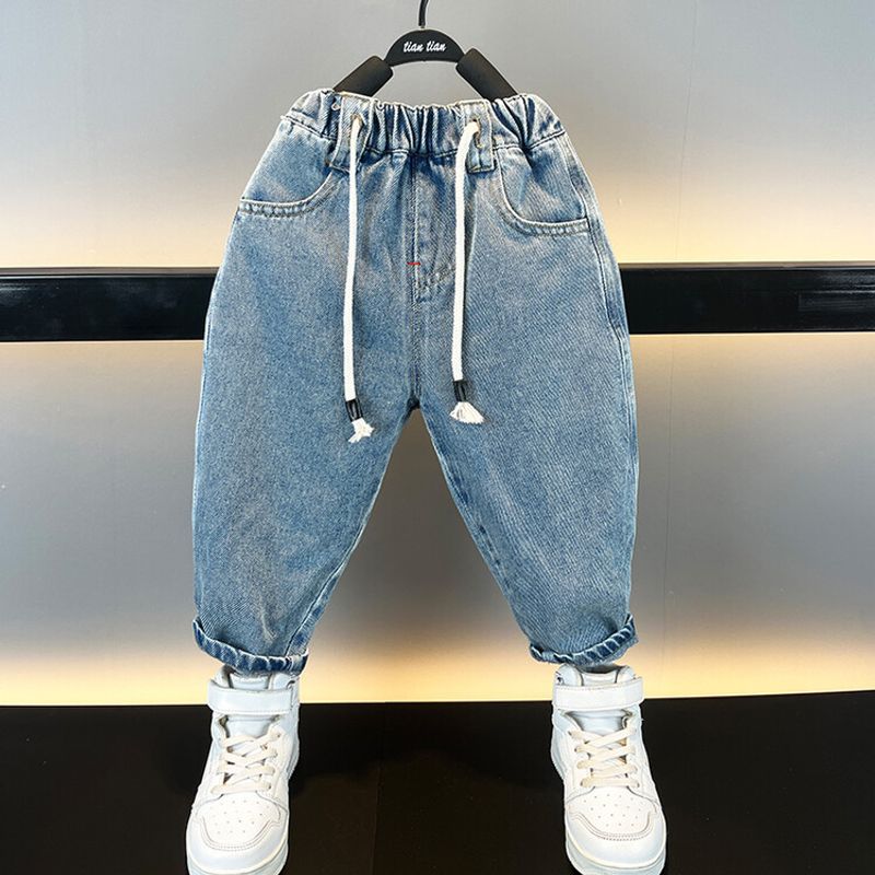 Îmbrăcăminte pentru copii, pantaloni scurți din denim cu șnur neelastic pentru băieți, primăvară și toamnă, stil nou, pantaloni frumoși și versatili pentru copii, pantaloni pentru băieți_voghion.com