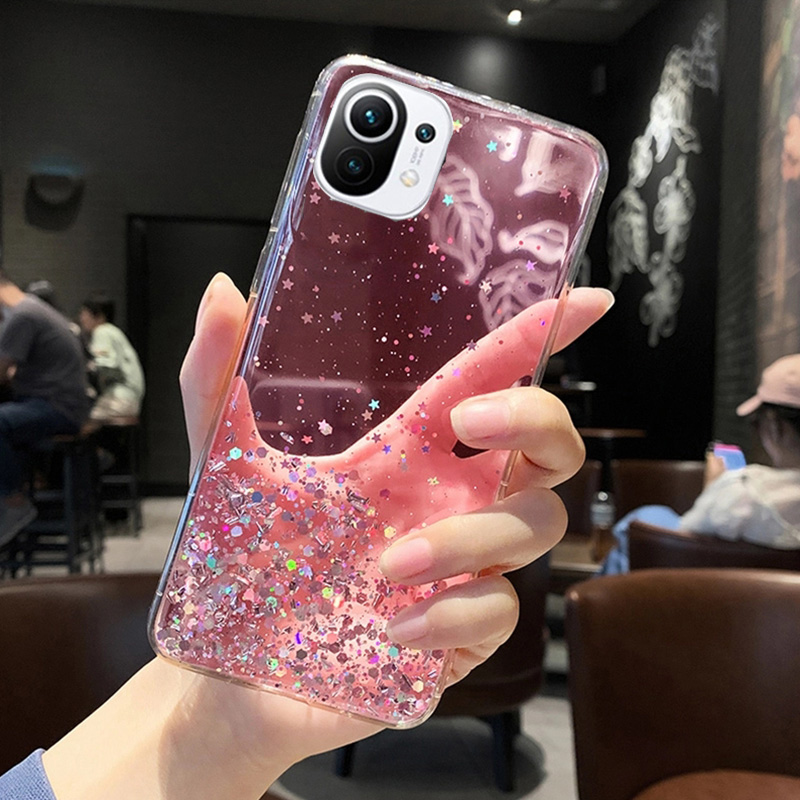 Für Xiaomi Mi 11T Mi 12 Pro Fall Klar Glitter Bling Telefon Fall Für Redmi Hinweis 9 9S 11 10 10S 11S 10T Lite Poco M4 X3 Pr_voghion.com