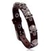 Genuine Leather For Men Skull Head Punk Rock Unisex Star Cowhide Bracelet_voghion.com