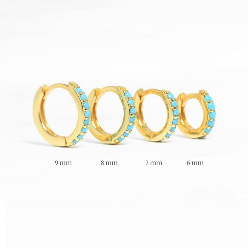 Pendientes de diamantes circulares, pendientes de circonita con hebilla para la oreja, pendientes de moda de lujo ligeros, joyería_voghion.com