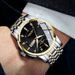 Men's Stainless Steel Quartz Watch With Luminous Hands, Date Display, And 10m Water Resistance - Elegant Business Style Quartz Watch_voghion.com