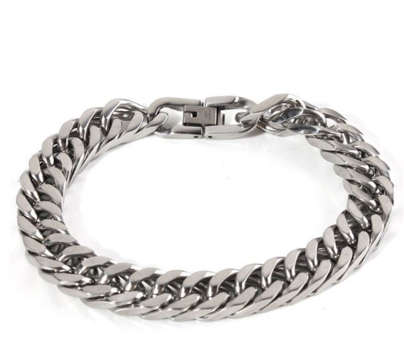 Hip-hop Geometric Titanium Steel Polishing Men's Bracelets_voghion.com