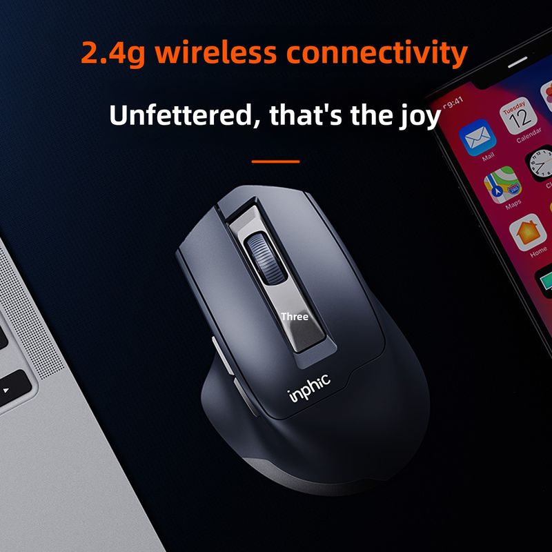 【High Quality】 Infick M9 Wireless Mouse Rechargeable Office And Home Use, Ergonomic Silent Design For Laptop_voghion.com