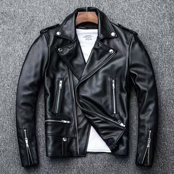 Herren-Motorradlederjacke aus PU-Leder, Herbststil, 2025 Neue lässige vielseitige Slim-Fit-Lederjacke in Übergröße für Herren._voghion.com