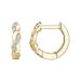 HOOPS Orecchini personalizzati a forma di 8 con diamanti per le donne Temperamento Orecchini a forma di ago dritto in oro 14k per le donne_voghion.com