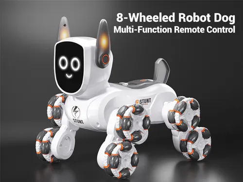 JJRC Sınır Ötesi Yeni Sekiz Tekerlekli Akıllı Akrobasi Mekanik Köpek Hareket Algılama Uzaktan Kumandalı Robot Köpek Çocuk Elektrikli Oyuncak_voghion.com