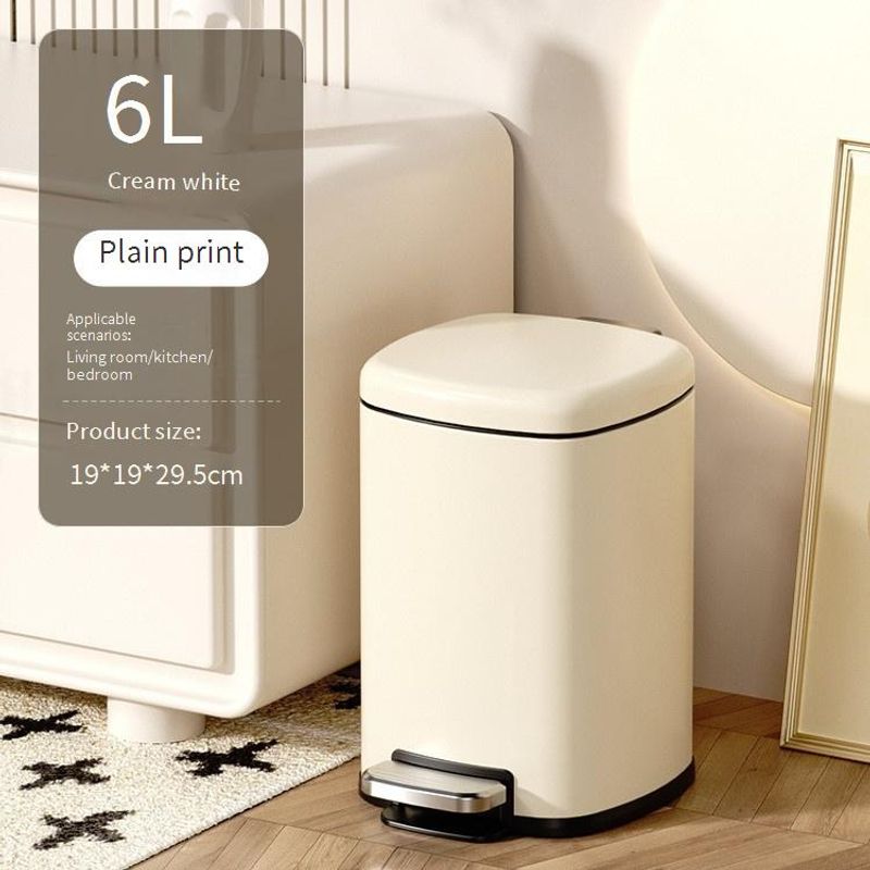 Stainless Steel Step Trash Can With Lid – Silent Closing, Modern Design For Kitchen, Bathroom, Living Room & Bedroom – Large Capacity (6L-32L)_voghion.com