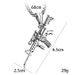 New Enthusiast Accessories Military Fashion Titanium Steel Submachine Gun Pendant Necklace Men's Chain Decoration_voghion.com
