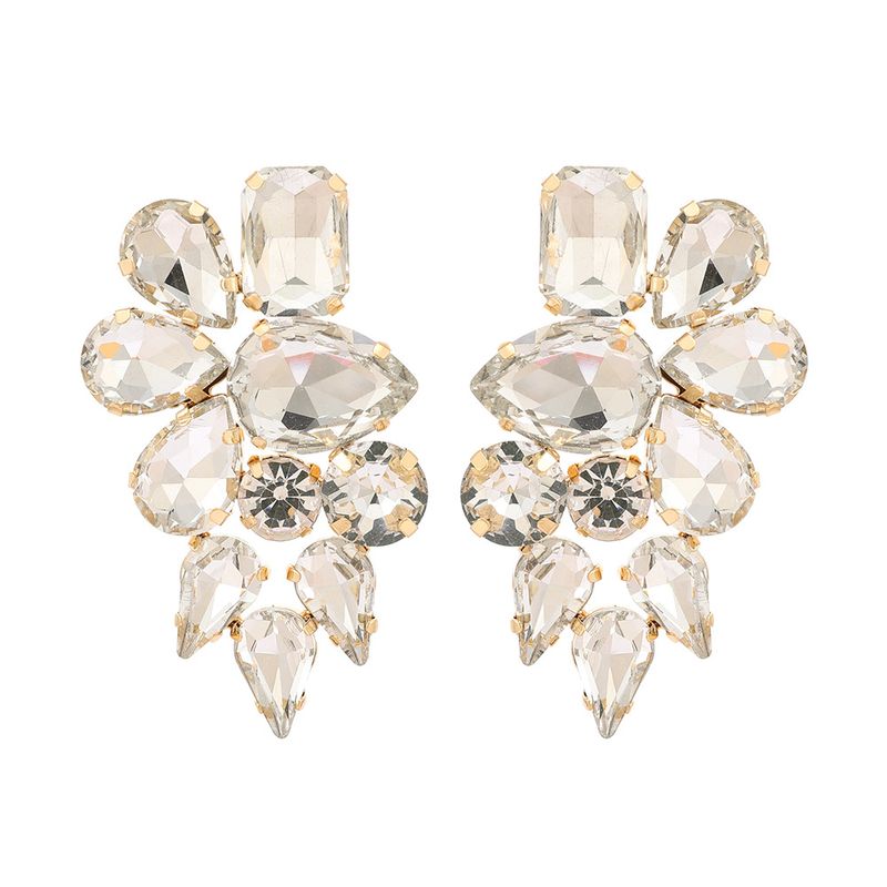 Diamond color matching large earrings high end earrings Internet celebrity jewelry_voghion.com