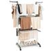 1 Pc 4-tier Clothes Drying Rack With Rotatable Side Wings And Collapsible Shelves_voghion.com