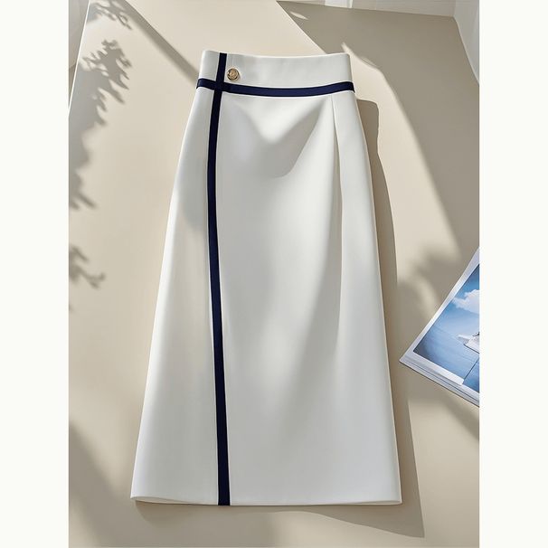 Damkläder Modekostymer för kvinnor Unikt temperament kostymjacka Enkla linjer Dekorativ kjol_voghion.com