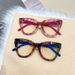 New trendy transparent frame anti-blue flat mirror retro cat eye glasses frame_voghion.com