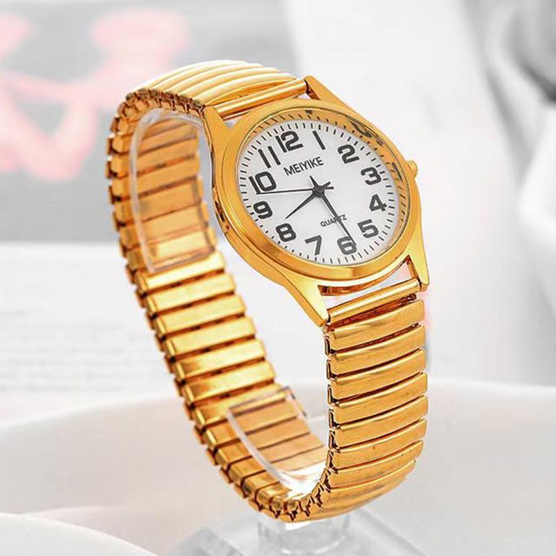 Damenuhren für mittleres und älteres Alter, große digitale Quarzuhr mit Ausdruckspaar, elastisches Band, Stahlband, Netzband, modische Uhr_voghion.com