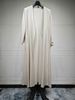 Abbigliamento da donna in cotone e lino, comodo cardigan, vestaglia, semplice abbigliamento esterno Abaya_voghion.com