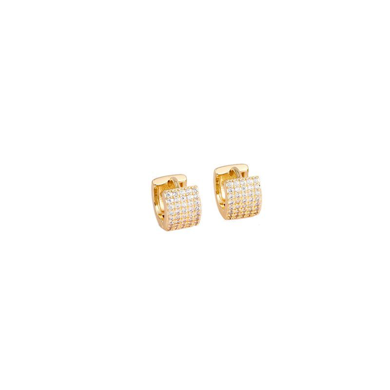 Nya eleganta och personliga par ringade örhängen för kvinnor i metallstorlek med zirkonstenar för enkla och mångsidiga öronsmycken av hög kvalitet_voghion.com