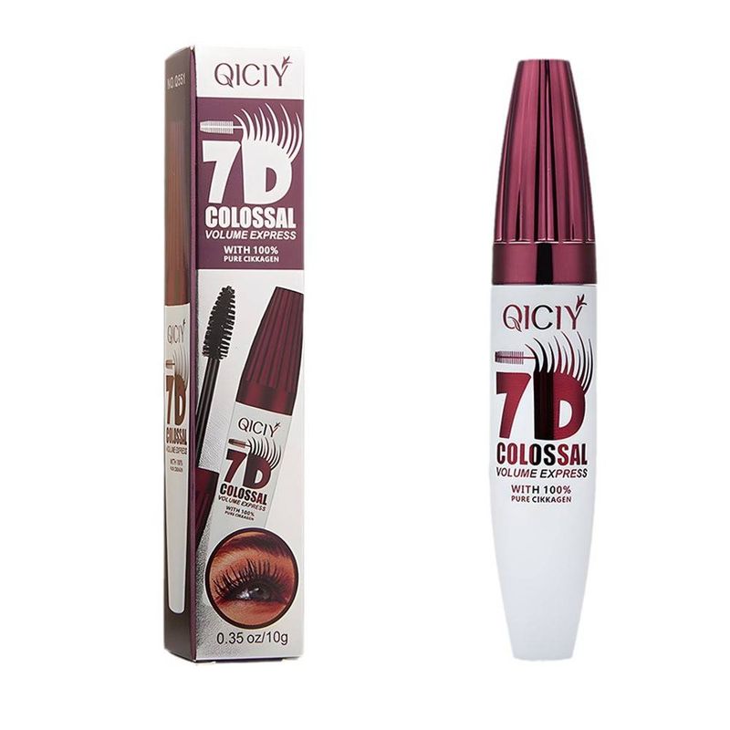 Mascara 7D Mascara QICIY Waterproof Mascara Spesso Curling Lungo Spesso Non Sbavatura Trucco_voghion.com