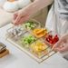 6-Section Glass Serving Tray - Elegant Snack & Fruit Platter For Entertaining (Dishwasher Safe Non-Slip Base Perfect For Nuts Candy & Appetizers)_voghion.com