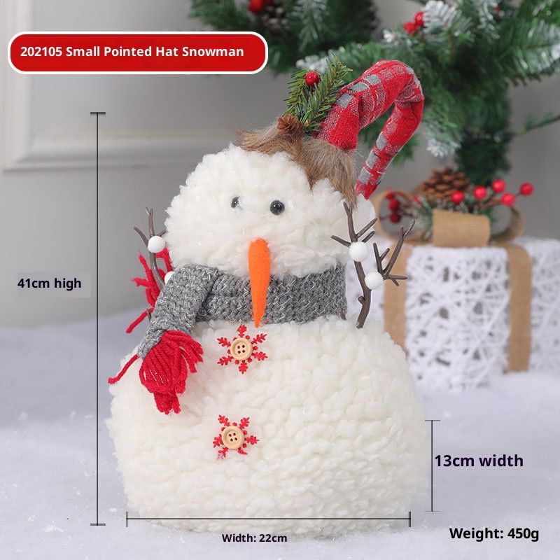 Pink Christmas Decorations Set - Fabric Santa Claus, Snowman, Reindeer Dolls For Tree, Window Display & Home Decor_voghion.com