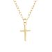 Classic Fashion INS Minimalist Style Metal Glossy Cross Women's Collarbone Chain Necklace_voghion.com
