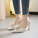 Women's Elegant Pointed Toe Mule Sandals With Rhinestones - Stylish & Comfortable Summer Slides In Sizes 33-40_voghion.com