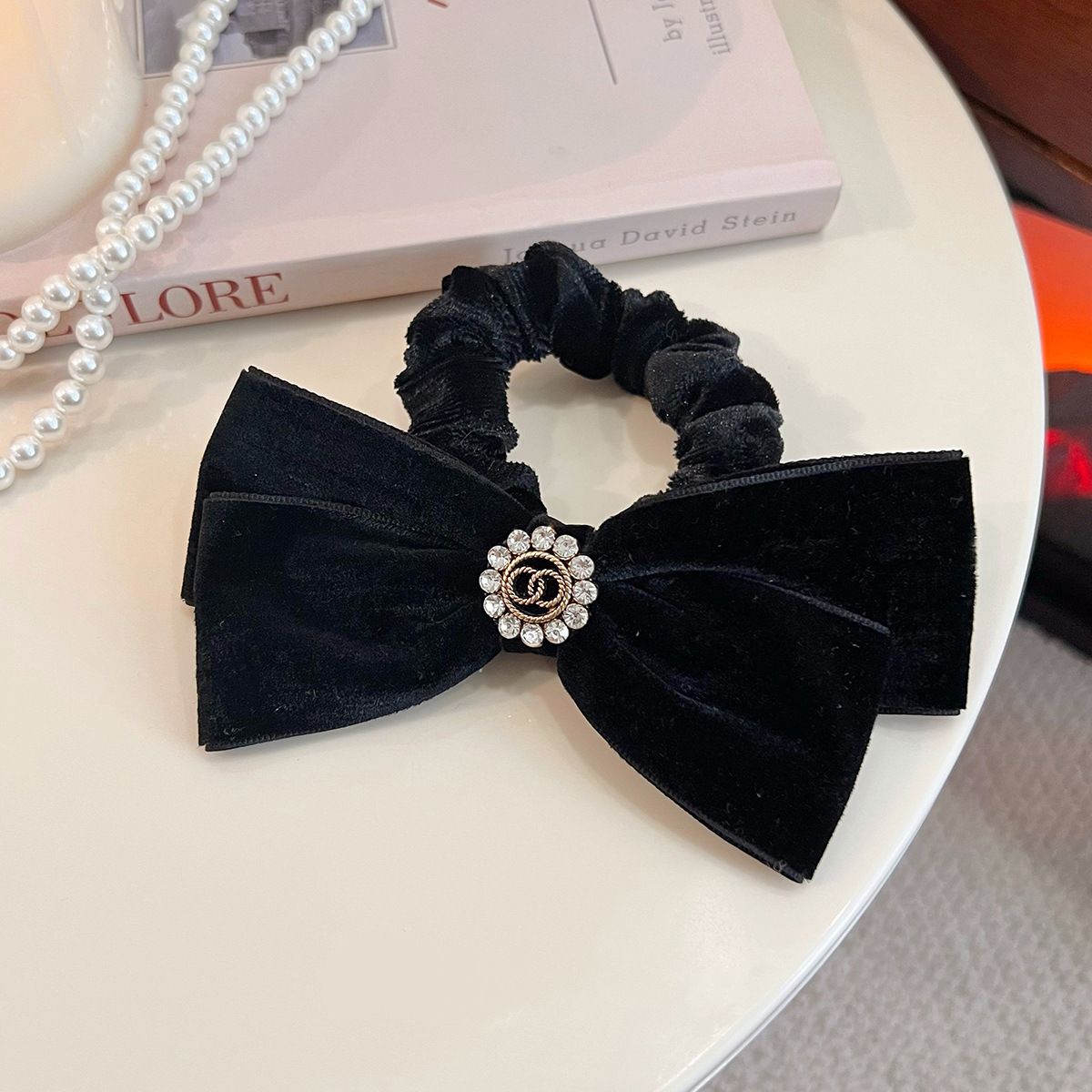 Principessa nei guai, anello per capelli, elastico, corda per capelli, piccolo copricapo con fiocco di velluto profumato, copricapo con fermaglio_voghion.com